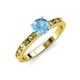 3 - Niah Classic 6.50 mm Round Blue Topaz Solitaire Engagement Ring 