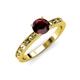 3 - Niah Classic 6.50 mm Round Red Garnet Solitaire Engagement Ring 