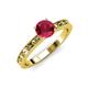 3 - Niah Classic 6.00 mm Round Ruby Solitaire Engagement Ring 