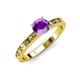 3 - Niah Classic 6.50 mm Round Amethyst Solitaire Engagement Ring 