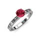 3 - Niah Classic 6.00 mm Round Ruby Solitaire Engagement Ring 