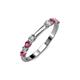 2 - Alicia 2.60 mm Ruby and Diamond 8 Stone Wedding Band 