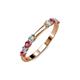 2 - Alicia 2.60 mm Ruby and Diamond 8 Stone Wedding Band 