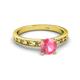 4 - Niah Classic 6.50 mm Round Pink Tourmaline Solitaire Engagement Ring 