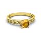 4 - Niah Classic 6.50 mm Round Citrine Solitaire Engagement Ring 