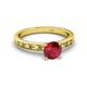 4 - Niah Classic 6.00 mm Round Ruby Solitaire Engagement Ring 