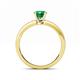 5 - Niah Classic 6.00 mm Round Emerald Solitaire Engagement Ring 
