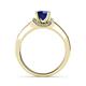 6 - Enlai Blue Sapphire and Diamond Engagement Ring 