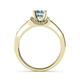6 - Enlai Aquamarine and Diamond Engagement Ring 