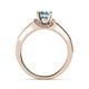 6 - Enlai Aquamarine and Diamond Engagement Ring 