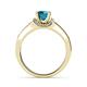 6 - Enlai London Blue Topaz and Diamond Engagement Ring 