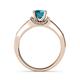 6 - Enlai London Blue Topaz and Diamond Engagement Ring 