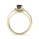 6 - Enlai Red Garnet and Diamond Engagement Ring 