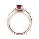 6 - Enlai Ruby and Diamond Engagement Ring 