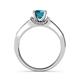 6 - Enlai London Blue Topaz and Diamond Engagement Ring 