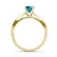6 - Aleen London Blue Topaz and Diamond Engagement Ring 