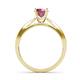6 - Aleen Rhodolite Garnet and Diamond Engagement Ring 