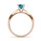 6 - Aleen London Blue Topaz and Diamond Engagement Ring 