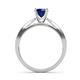 6 - Aleen Blue Sapphire and Diamond Engagement Ring 