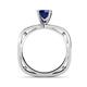 6 - Gwen Blue Sapphire and Diamond Euro Shank Engagement Ring 