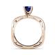 6 - Gwen Blue Sapphire and Diamond Euro Shank Engagement Ring 