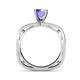 6 - Gwen Tanzanite and Diamond Euro Shank Engagement Ring 
