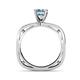 6 - Gwen Aquamarine and Diamond Euro Shank Engagement Ring 