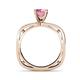 6 - Gwen Pink Tourmaline and Diamond Euro Shank Engagement Ring 