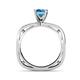 6 - Gwen Blue Topaz and Diamond Euro Shank Engagement Ring 