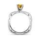 6 - Gwen Citrine and Diamond Euro Shank Engagement Ring 