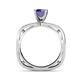 6 - Gwen Iolite and Diamond Euro Shank Engagement Ring 