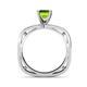 6 - Gwen Peridot and Diamond Euro Shank Engagement Ring 