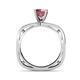 6 - Gwen Rhodolite Garnet and Diamond Euro Shank Engagement Ring 