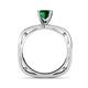 6 - Gwen Emerald and Diamond Euro Shank Engagement Ring 