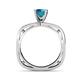 6 - Gwen London Blue Topaz and Diamond Euro Shank Engagement Ring 