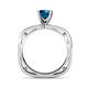 6 - Gwen Blue and White Diamond Euro Shank Engagement Ring 