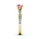 5 - Gwen Pink Tourmaline and Diamond Euro Shank Engagement Ring 