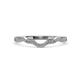 3 - Alita 1.10 mm Diamond Curved Wedding Band 