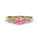 4 - Keyna Pink Tourmaline and Diamond Engagement Ring 