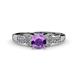 4 - Keyna Amethyst and Diamond Engagement Ring 