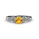 4 - Keyna Citrine and Diamond Engagement Ring 