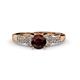 4 - Keyna Red Garnet and Diamond Engagement Ring 