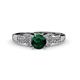 4 - Keyna Emerald and Diamond Engagement Ring 