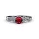 4 - Keyna Ruby and Diamond Engagement Ring 