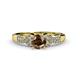 4 - Keyna Smoky Quartz and Diamond Engagement Ring 