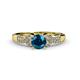 4 - Keyna Blue and White Diamond Engagement Ring 