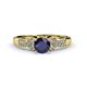 4 - Keyna Blue Sapphire and Diamond Engagement Ring 