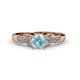 4 - Keyna Aquamarine and Diamond Engagement Ring 