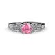 4 - Keyna Pink Tourmaline and Diamond Engagement Ring 