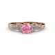 4 - Keyna Pink Tourmaline and Diamond Engagement Ring 